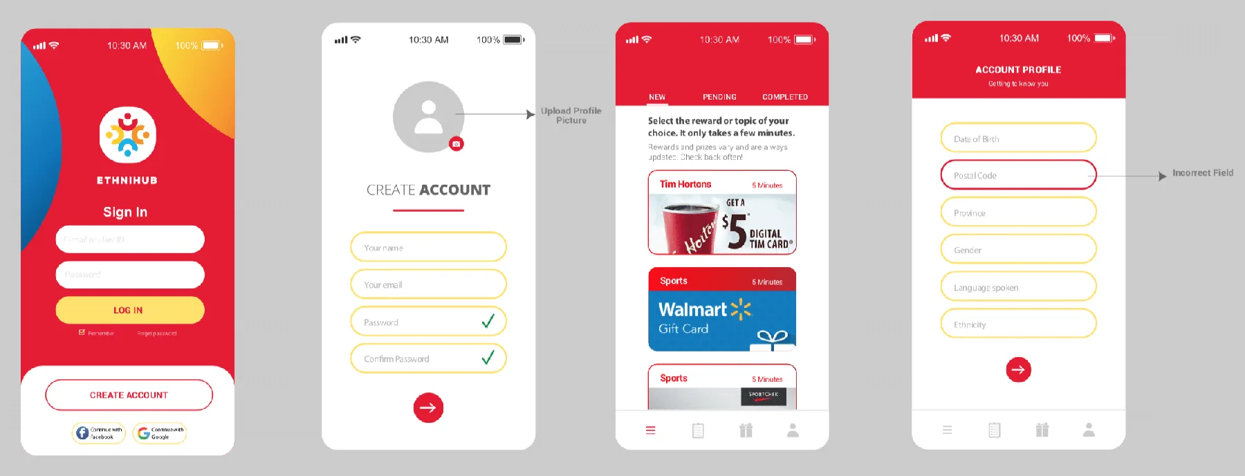ethnihub app interface