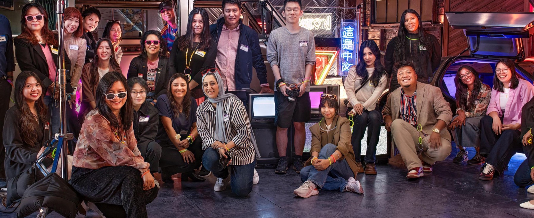 The AVCommunications team together at a studio in Toronto
