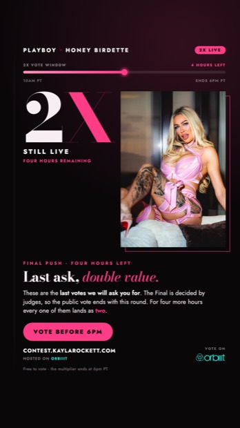 Four hours of double votes flyer