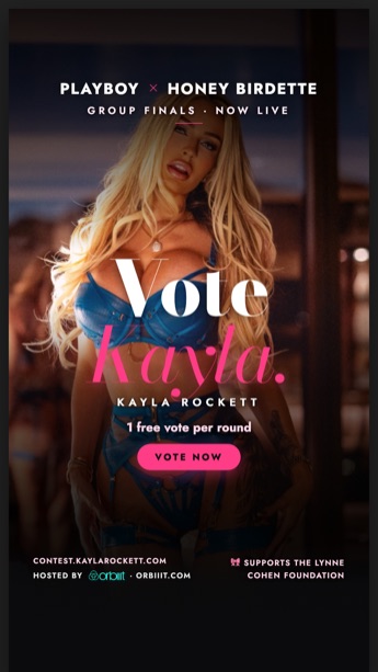 Vote Kayla blue story flyer
