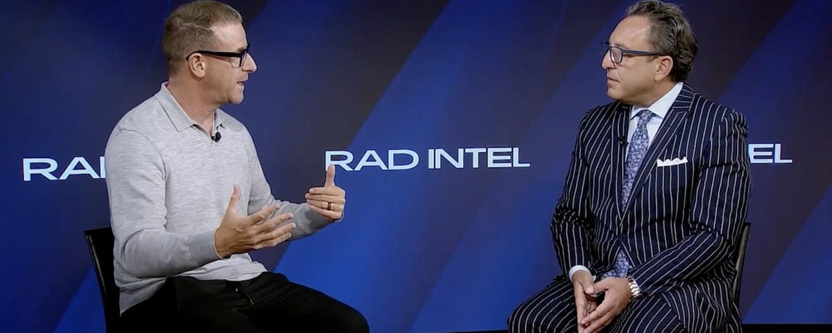 Still image from a TV interview with RAD Intel CEO Jeremy Barnett